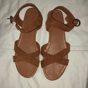 Faux Suede Sandals